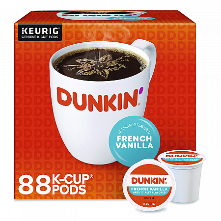 French Vanilla Coffee K-Cup Pods, 0.37 oz, 22/Box, 4 Boxes/Carton (400847)