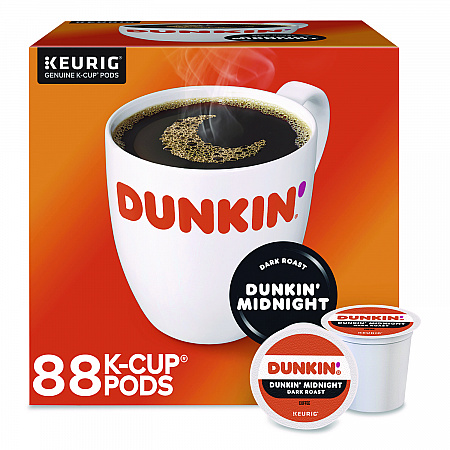 Midnight Coffee K-Cups, 0.35 oz, 22/Box, 4 Boxes/Carton (400849)