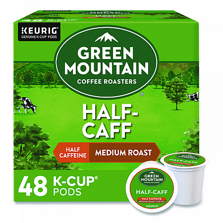 Half-Caff Coffee K-Cups, 0.33 oz, 48/Box (2140552)