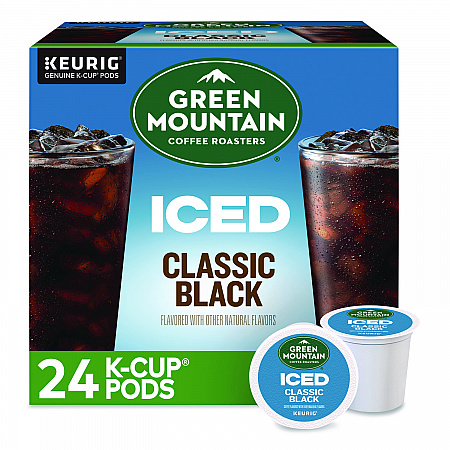 Classic Black Brew Over Ice Coffee K-Cups, 0.4 oz, 24/Box (5000372042)
