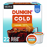 Cold Iced Coffee K-Cups, Caramel, 0.44 oz, 22/Box (5000375314)