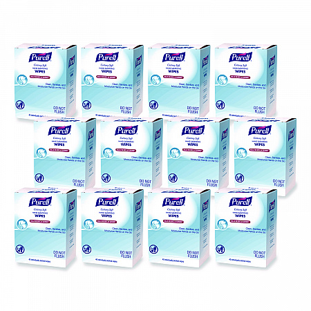 Cottony Soft Individually Wrapped Sanitizing Hand Wipes, 5 x 7, Herbal Scent, White, 480/Carton (902512)