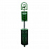 Dog Waste Station, 12 gal, Open Top, Green/White (28000)