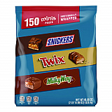 Minis Variety Pack, Assorted, 46.86 oz Bag, 150 Pieces (MMM59799)