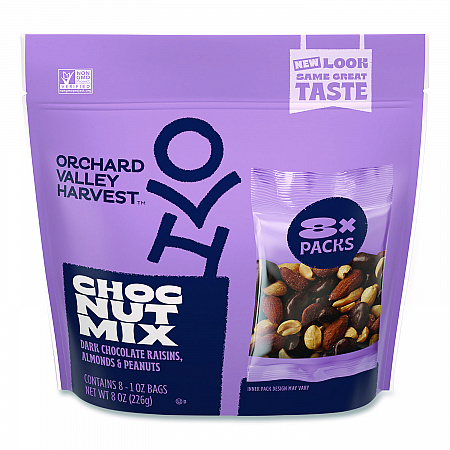 Chocolate Raisin Nut Mix, (8) 1 oz Bags (JOH36636)