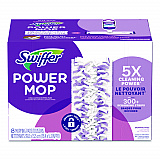 PowerMop Mopping Pads, 15.4 x 5.3, White/Purple, 8/Pack (08189PK)