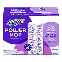 PowerMop Mopping Pads, 15.4 x 5.3, White/Purple, 8/Pack (08189PK)
