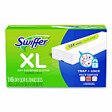 Sweeper XL Dry Refill Cloths, 16.9 x 9.8, White, 16/Box (33903)
