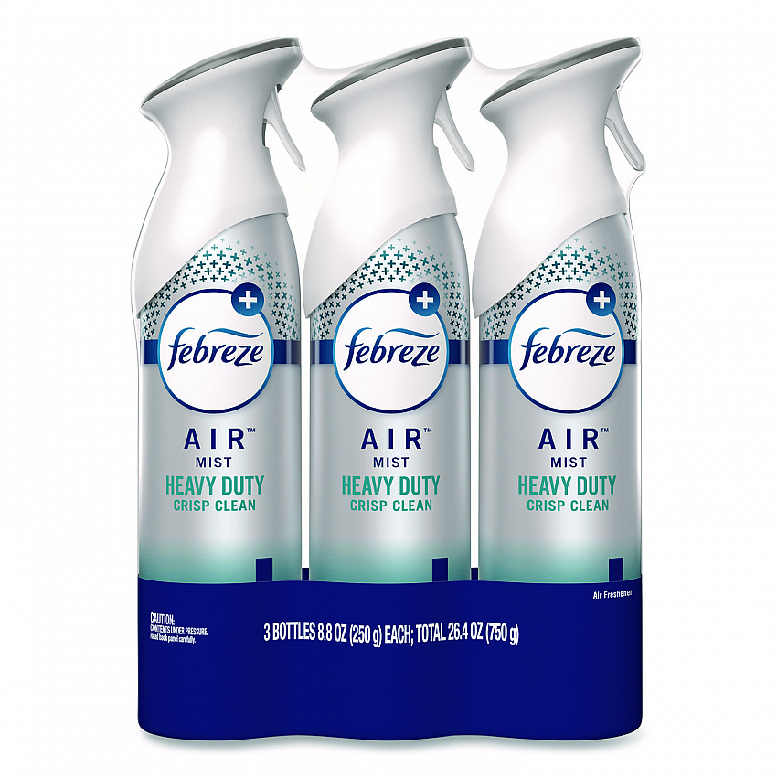 AIR, Heavy-Duty Crisp Clean, 8.8 oz Aerosol Spray, 3/Pack (74601)