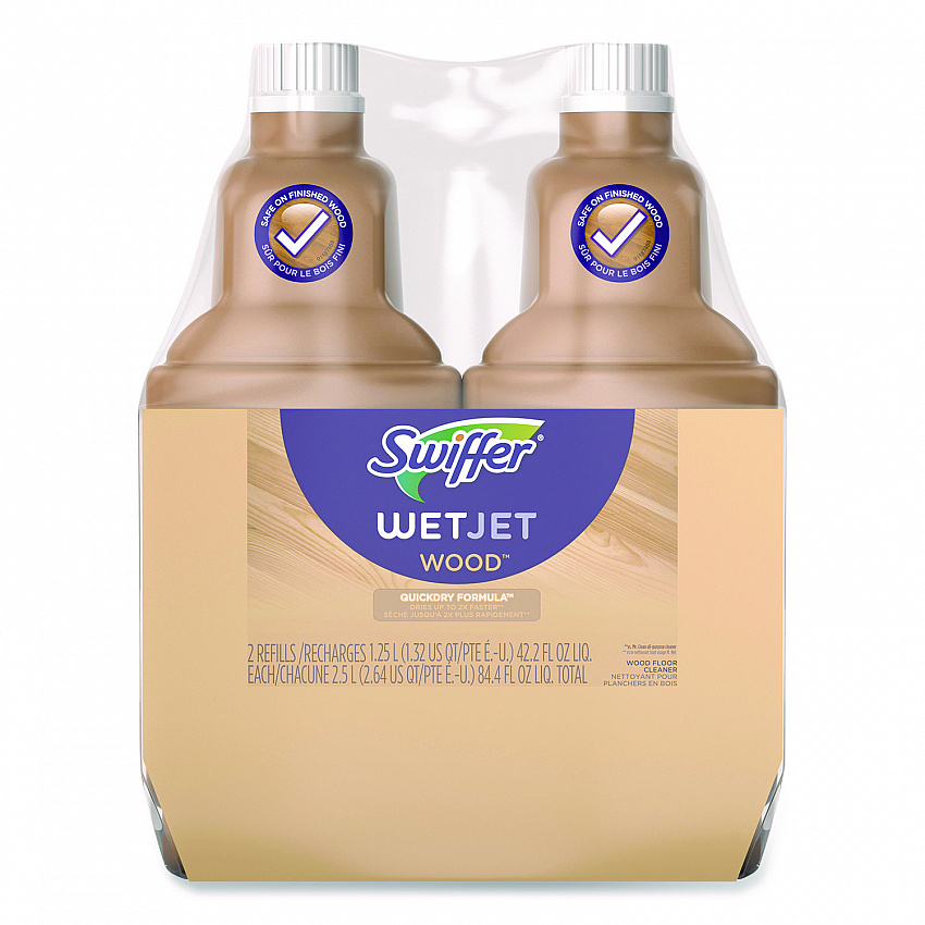 WetJet System Wood Cleaning Solution Refill, Woodsy Scent, 42.2 oz Bottle, 2/Pack (99925)