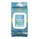 ScreenDr Device and Screen Cleaning Wipes, 6.88" x 3.9", Unscented, White/Gray, 20/Pack (32566)