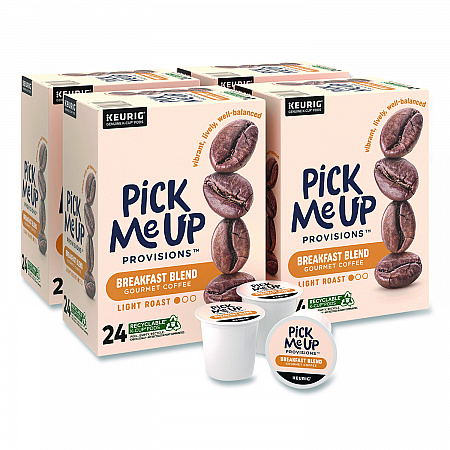 Breakfast Blend Coffee K-Cups, 24/Box, 4 Boxes/Carton (52967CT)