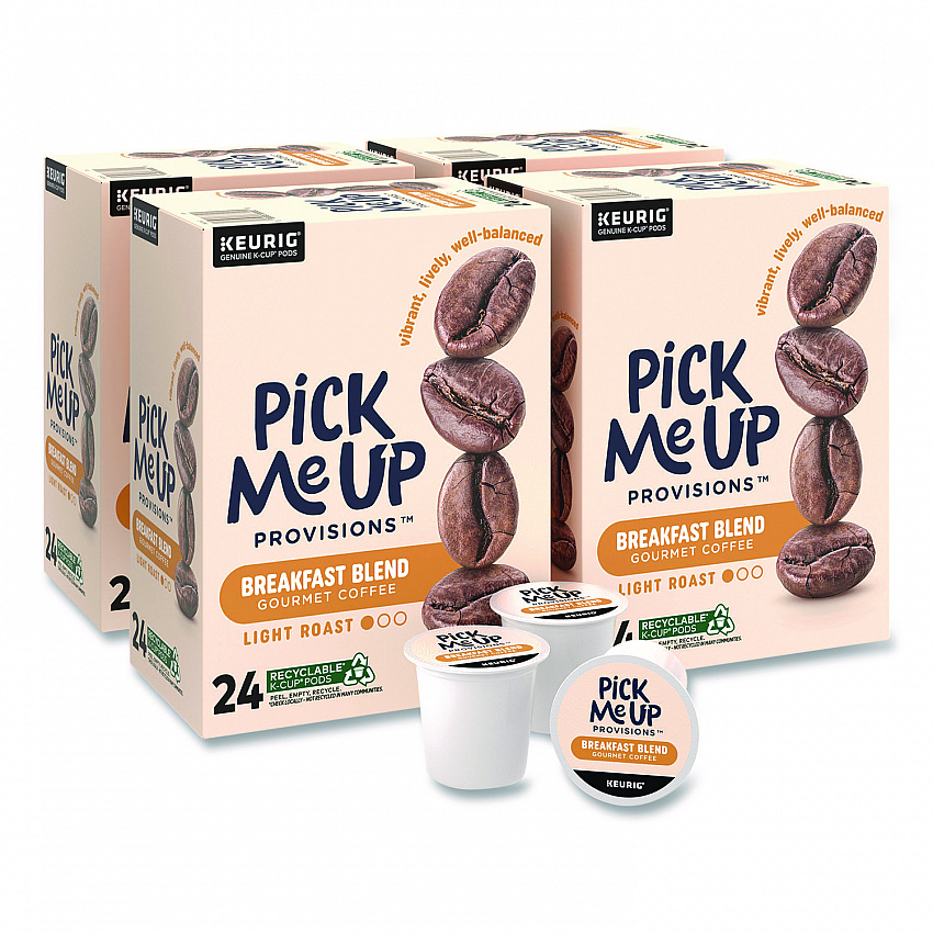 Breakfast Blend Coffee K-Cups, 24/Box, 4 Boxes/Carton (52967CT)