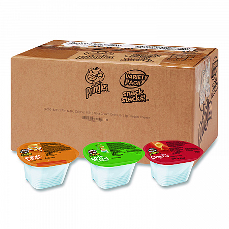Variety Pack Potato Chips, Sour Cream and Onion/Cheddar Cheese/Original, 0.67 oz/0.74 oz Cans, 72/Carton (KEE18251)
