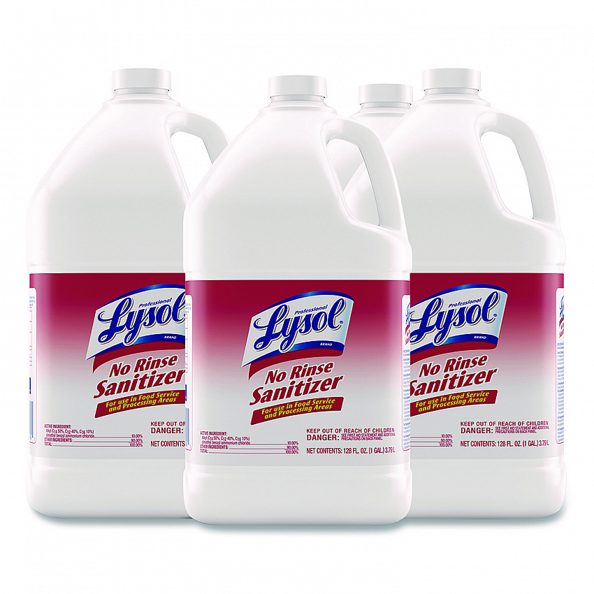 No-Rinse Sanitizer Concentrate, Unscented, 128 oz Bottle (3624174389)