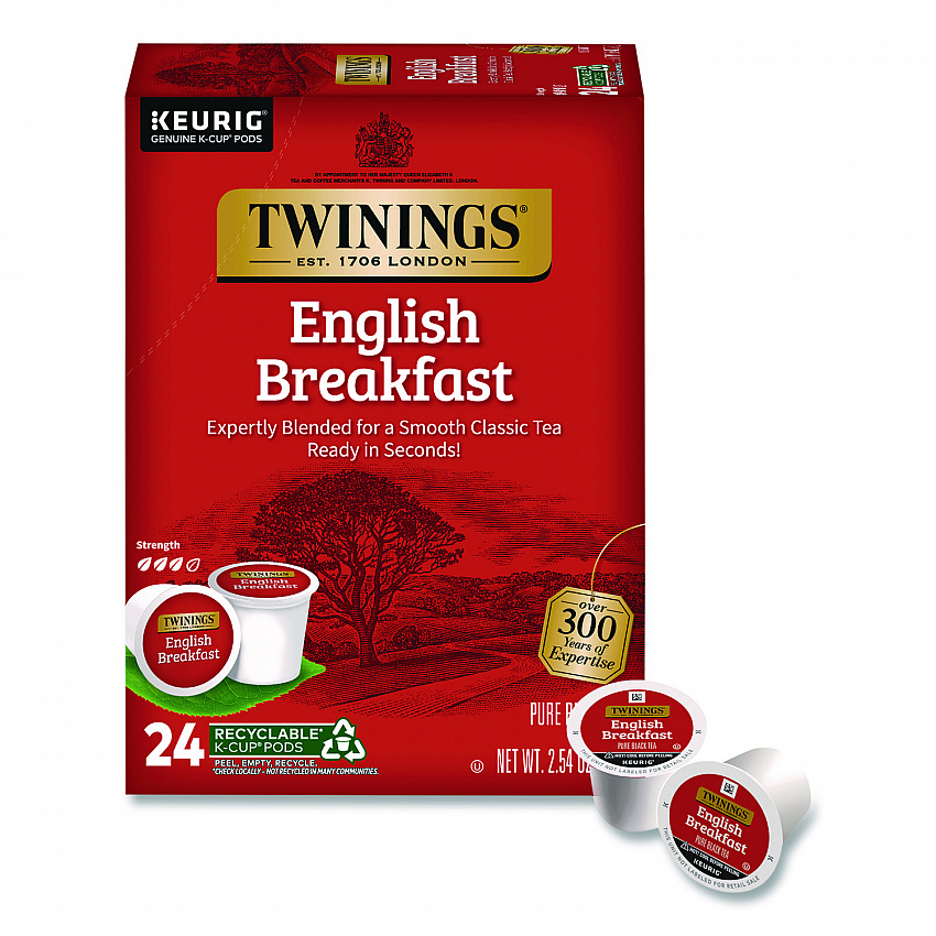 Tea K-Cups, English Breakfast. 0.11, 24/Box (TNA85780)
