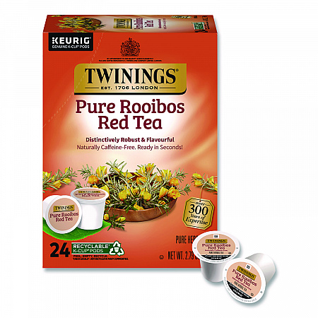 Tea K-Cups, Pure Rooibos Red Tea, 0.12 oz, 24/Box (TNA85791)