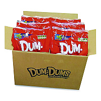 Dum-Dum-Pops, Assorted Flavors, Individually Wrapped, 2 lb Bag, 200 Pieces/Bag, 6 Bags/Carton (711)