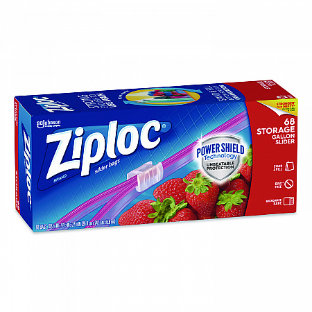 Slider Storage Bags, Gallon, 9.5