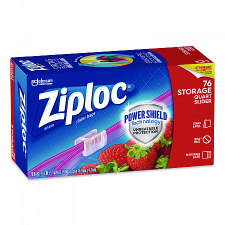 Slider Storage Bags, Quart, 5.88