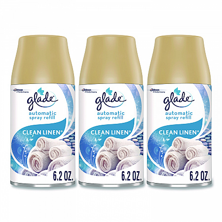 Automatic Air Freshener Refill, Clean Linen, 6.2 oz Can, 3/Pack (375632)