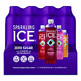 Variety Pack Sparkling Water, Cherry Limeade/Black Raspberry/Orange Mango/Kiwi Strawberry, 17 oz Bottle, 12/Pack (1587979)