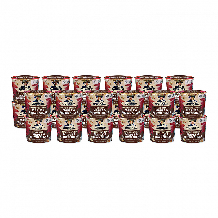 Instant Oatmeal, Maple Brown Sugar, 1.69 oz Packet, 24/Carton (570958)