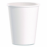 Paper Hot Cups, 10 oz, White, 50/Pack (370WPK)