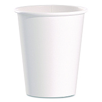 Paper Hot Cups, 10 oz, White, 50/Pack (370WPK)
