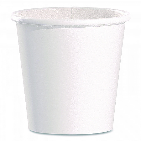 Paper Hot Cups, 4 oz, White, 50/Pack (374W2050PK)
