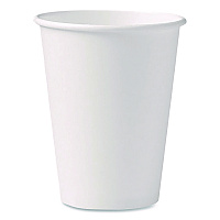 Paper Hot Cups, 12 oz, White, 50/Pack (412WNPK)