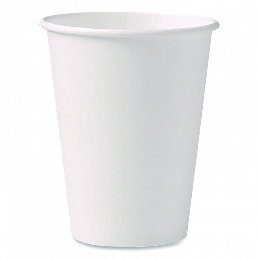 Paper Hot Cups, 12 oz, White, 50/Pack (412WNPK)