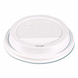 Traveler Hot Cup Lids, Fits 12 oz to 16 oz Hot Cups, Plastic, White, 100/Pack (896404)