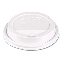 Traveler Hot Cup Lids, Fits 12 oz to 16 oz Hot Cups, Plastic, White, 100/Pack (896404)