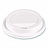 Traveler Hot Cup Lids, Fits 12 oz to 16 oz Hot Cups, Plastic, White, 100/Pack (896404)