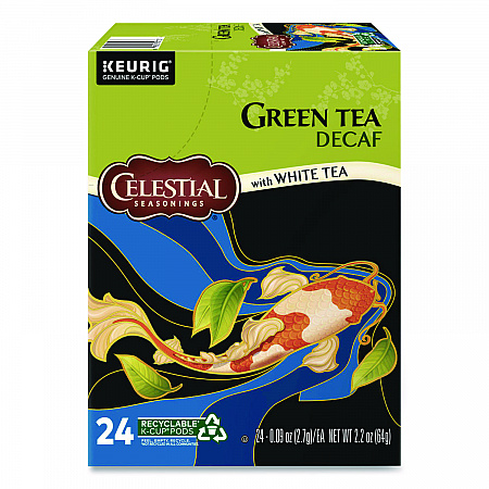 Decaffeinated Green Tea K-Cups, 24/Box (14737)