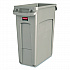 Slim Jim with Venting Channels, 16 gal, Plastic, Beige, 4/Carton (1971259CT)