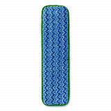 Microfiber Wet Mopping Pad, 18.5" x 5.5" x 0.5", Green, 12/Carton (Q410GRECT)