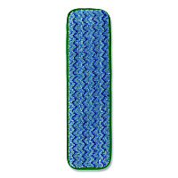 Microfiber Wet Mopping Pad, 18.5" x 5.5" x 0.5", Green, 12/Carton (Q410GRECT)