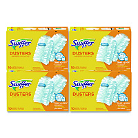Dusters Refill, Dust Lock Fiber, Unscented, Light Blue, 10/Box, 4 Box/Carton (21459CT)