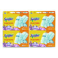 Dusters Refill, DustLock Fiber, Lavender Vanilla Scent, Light Blue, 10/Box, 4 Boxes/Carton (21461CT)