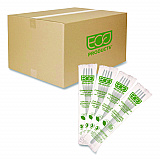 Plantware CPLA Cutlery, Individually Wrapped, Fork, Plastic, White, 1,000/Carton (EPS017W)