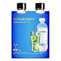 Carbonating Bottle Twin Pack, Plastic, 33 oz, Clear/Black (1042221010)