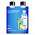 Carbonating Bottle Twin Pack, Plastic, 33 oz, Clear/Black (1042221010)