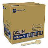 Bamboo Cutlery, Mediumweight Spoon, Paper, Light Golden, 100/Pack, 10 Packs/Carton (ANSBAM)