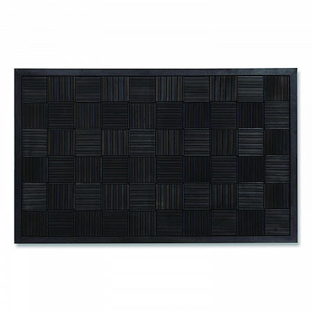 Parquet Scraper Mat, Black Blade Ribbed Rubber Surface, 36