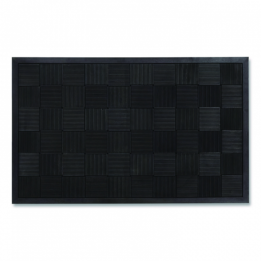Parquet Scraper Mat, Black Blade Ribbed Rubber Surface, 36" x 60" (PARQUET3X5)