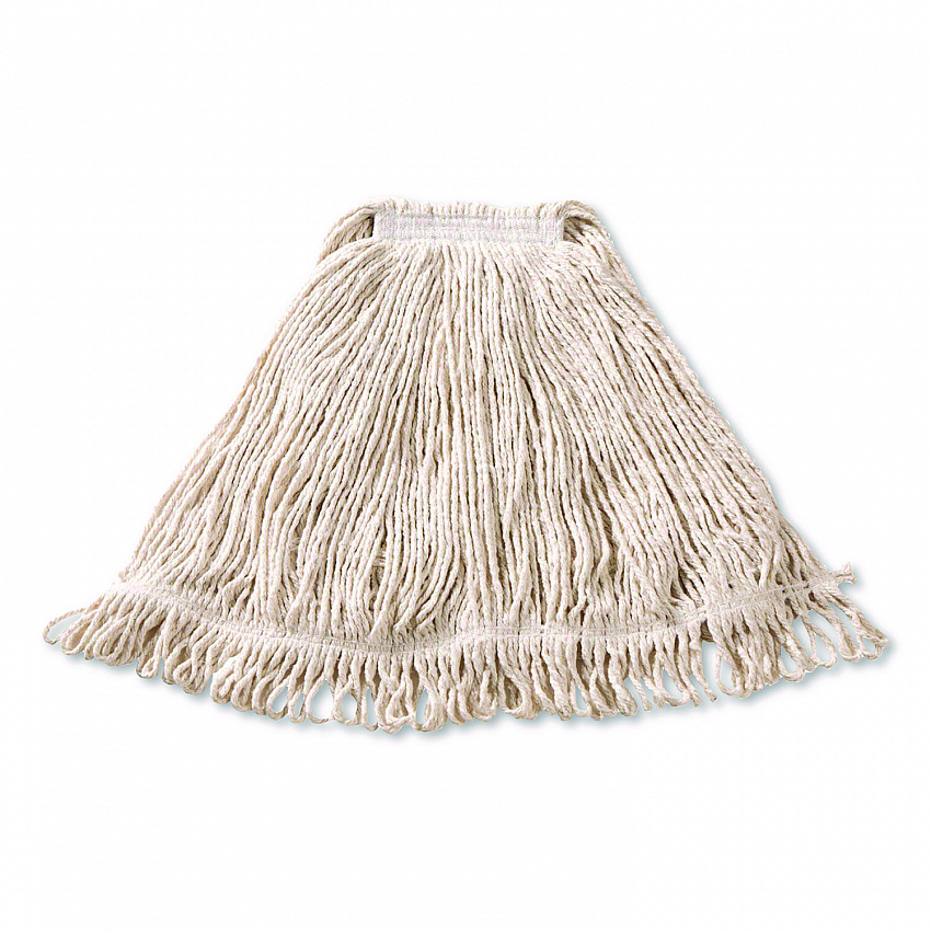 Super Stitch Cotton Looped End Wet Mop, Large, 1" White Headband (FGD11306WH00)