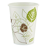 Pathways Paper Hot Cups, 12 oz, White/Brown, 50/Pack (2342PATHPK)