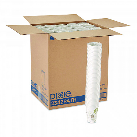 Pathways Paper Hot Cups, 12 oz, White/Brown, 50/Sleeve, 20 Sleeves/Carton (2342PATH)
